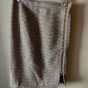 J Crew Metallic Wool Pencil Skirt- 8